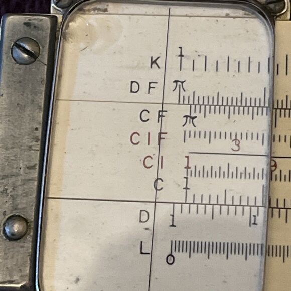 Vintage 1947 Keuffel & Esser Slide Rule Model # 4092-3 Made In USA with Case - Picture 6 of 8